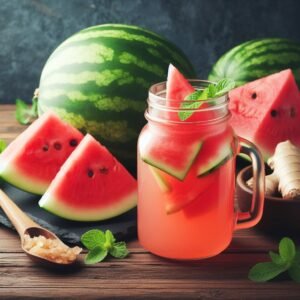 watermelon and ginger juice